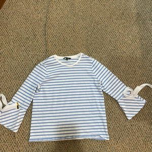 Ralph Lauren blue and white striped top
